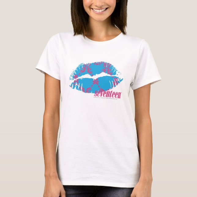 Damask Magenta-Aqua T-Shirt (Front)