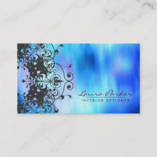 Damask Mandala Watercolor Elegant Artist Vintage Business Card