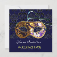 DAMASK MASQUERADE PARTY blue