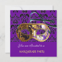 DAMASK MASQUERADE PARTY purple blue