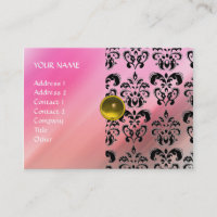 DAMASK MON RUBY bright yellow grey silk