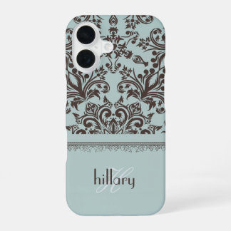 Damask Monogram Floral iPhone 16 Case