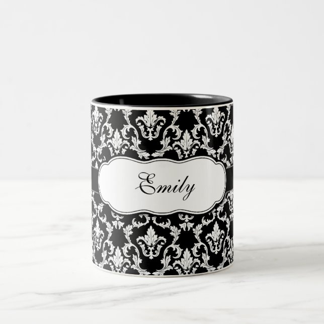 Damask Mug Add Your Name (Center)