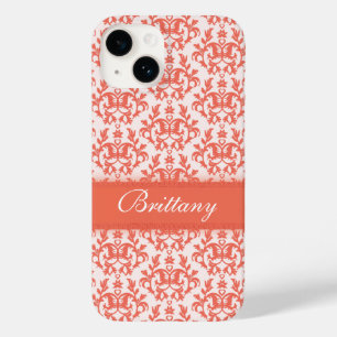 Damask orange emberglow name iphone  Case-Mate iPhone 14 case