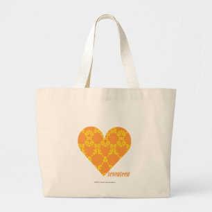 Damask Orange-Yellow 2 Large Tote Bag