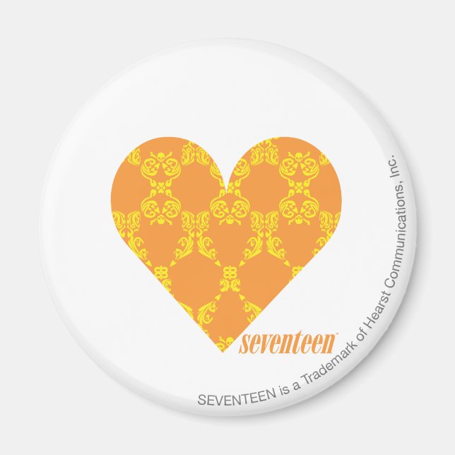 Damask Orange-Yellow 2 Magnet (Front)