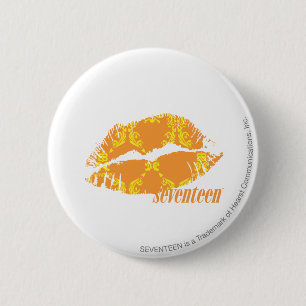 Damask Orange-Yellow 6 Cm Round Badge