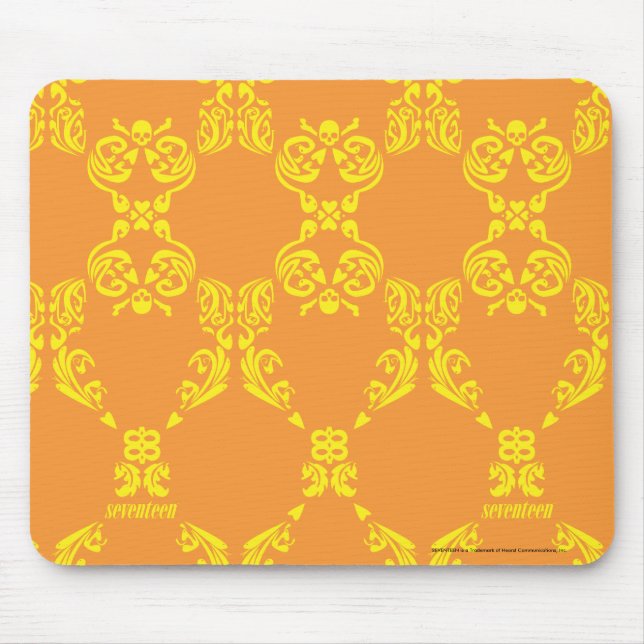 Damask Orange-Yellow Mouse Pad (Front)