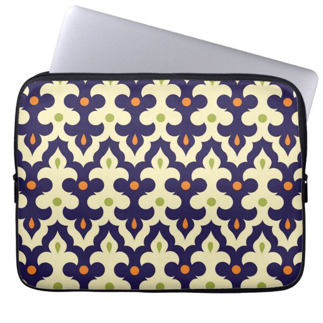 Damask paisley arabesque Moroccan pattern girly Laptop Sleeve (Front)
