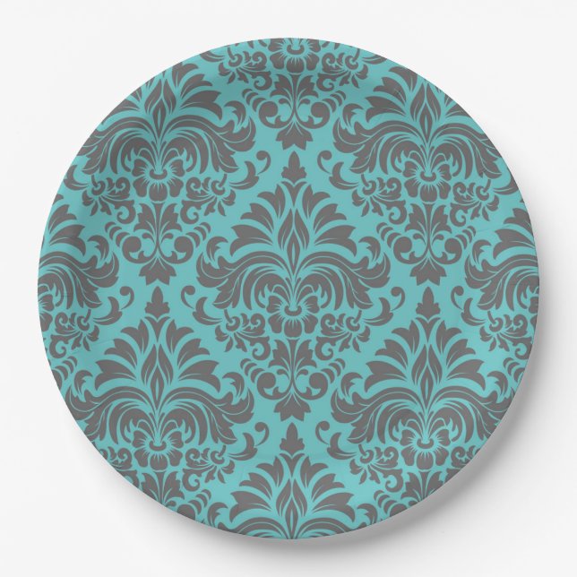 Damask Paper Plate (Front)