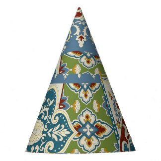 Damask Patchwork: Colourful Turkish Vintage. Party Hat