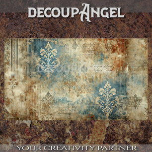Damask Patina #1 Decoupage Tissue Paper