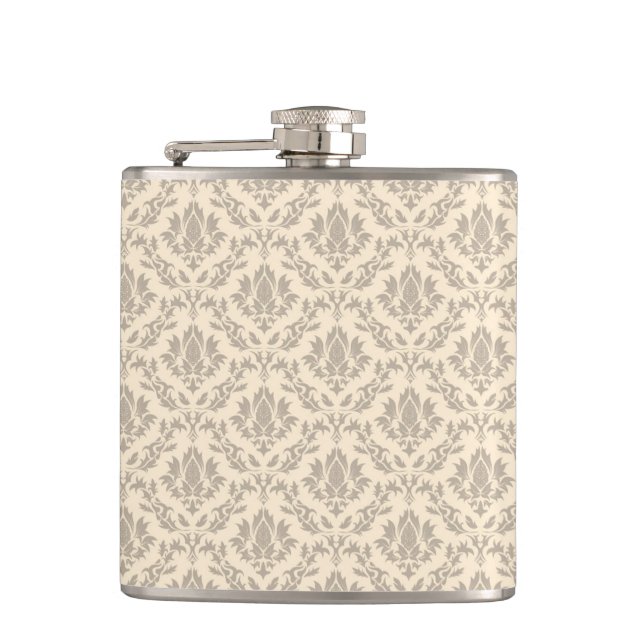 Damask pattern 3 hip flask (Front)