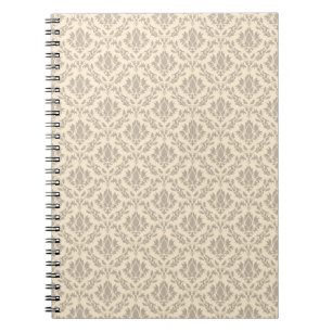 Damask pattern 3 spiral notebook