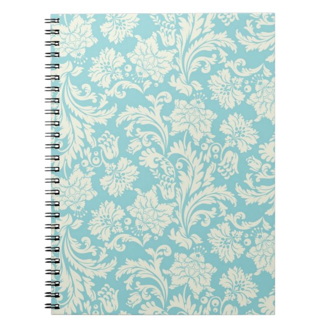 Damask Pattern 3 Spiral Notebook (Front)
