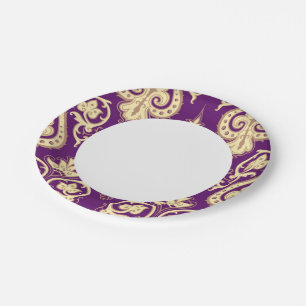 Damask Pattern 4 Paper Plate