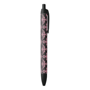 Damask Pattern 5 Black Ink Pen