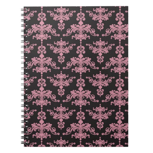 Damask Pattern 5 Spiral Notebook (Front)
