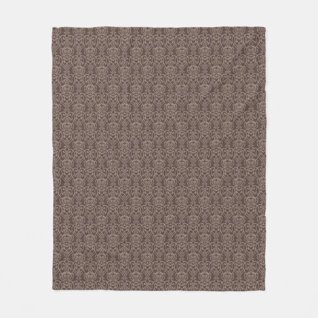 Damask pattern 6 fleece blanket (Front)