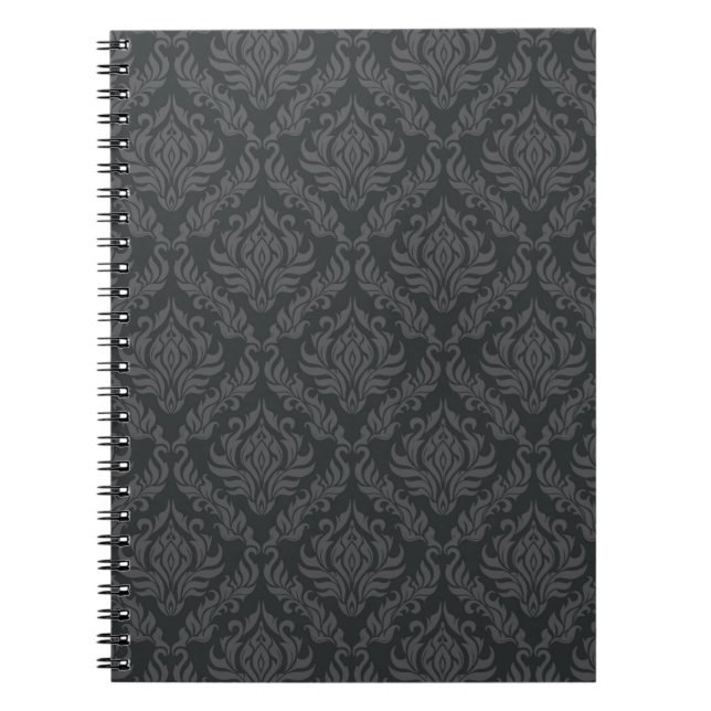 Damask Pattern 6 Spiral Notebook (Front)