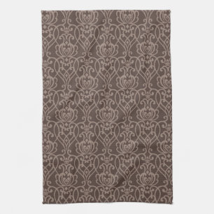 Damask pattern 6 tea towel