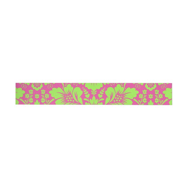 Damask Pattern 9 Wrap Around Label (Individual)