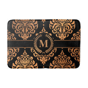 Damask Pattern Bath Mat