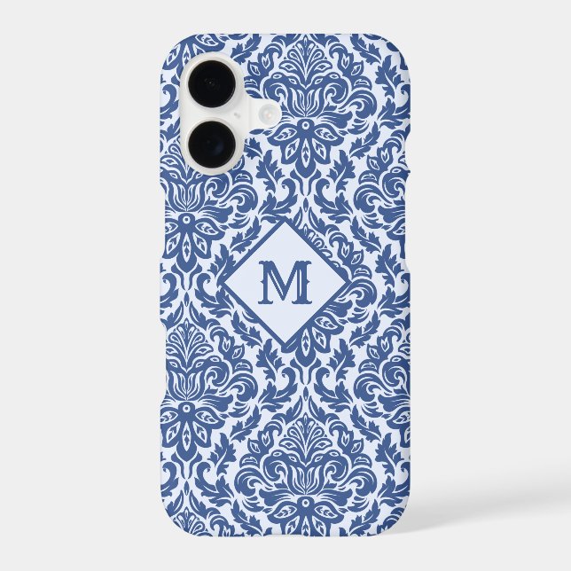 Damask Pattern custom monogram phone cases (Back)