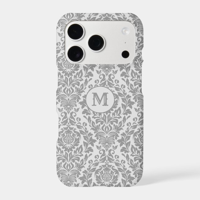 Damask Pattern custom monogram phone cases (Back)