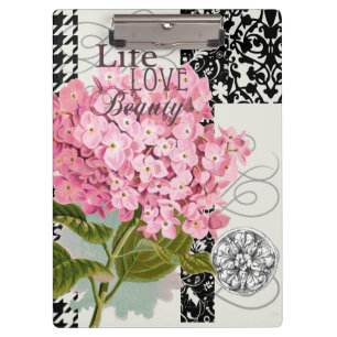 Damask Pattern Floral Decor Pretty Clipboard