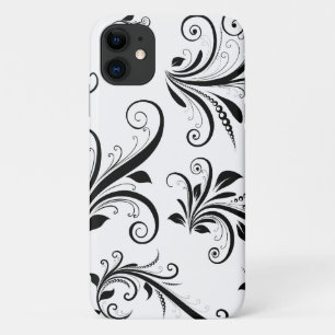 Damask Pattern, French Damask, Black and White Case-Mate iPhone Case