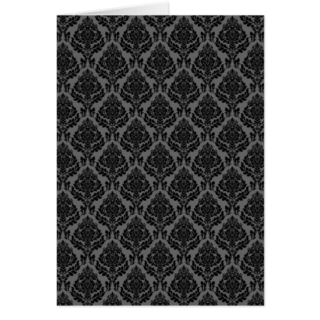 Damask Pattern (Grey & Black) (Front)