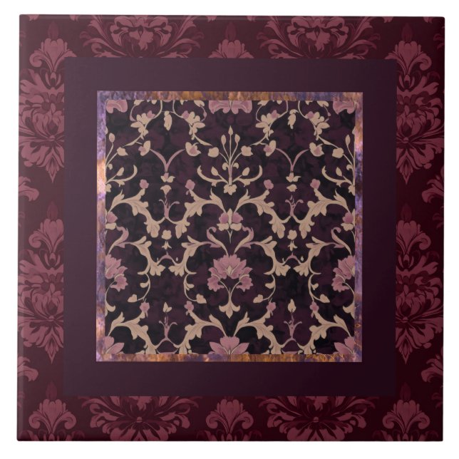 Damask pattern no texture  tile (Front)