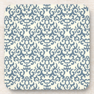 Damask pattern on gradient background 2 coaster