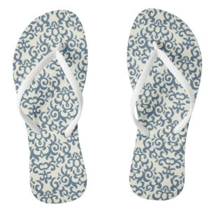 Damask pattern on gradient background 2 jandals