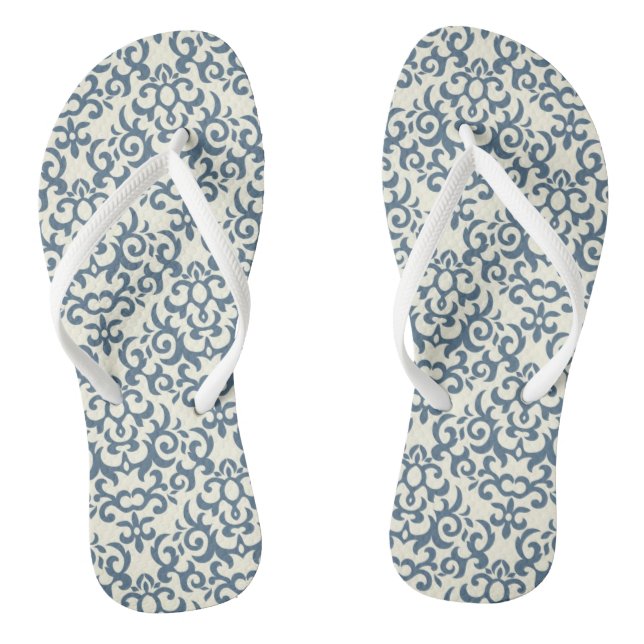 Damask pattern on gradient background 2 jandals (Footbed)