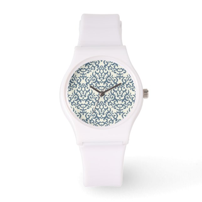 Damask pattern on gradient background 2 watch (Front)