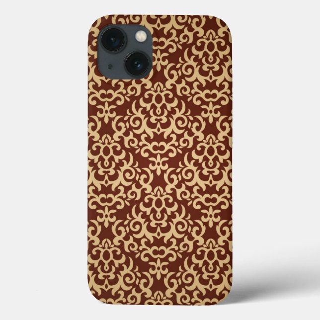 Damask pattern on gradient background Case-Mate iPhone case (Back)