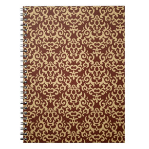 Damask pattern on gradient background notebook