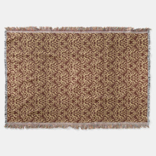 Damask pattern on gradient background throw blanket