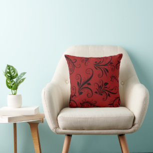 Damask Pattern, Red Damask, French Damask Cushion