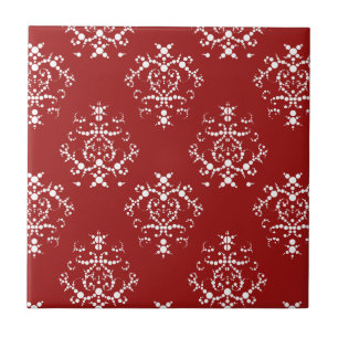 Damask Pattern, Red Damask, French Damask Tile