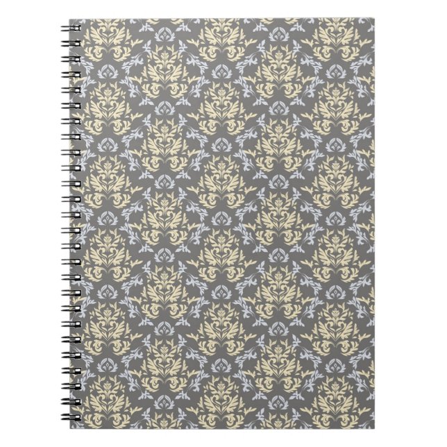 Damask pattern spiral notebook (Front)