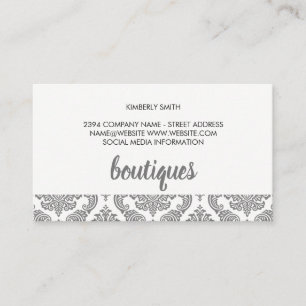 Damask Pattern Trim Business Card