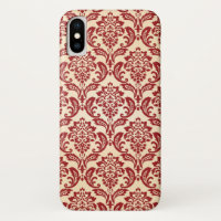Damask pattern wallpaper