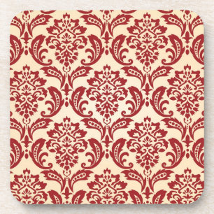 Damask pattern wallpaper coaster