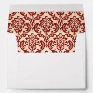 Damask pattern wallpaper envelope