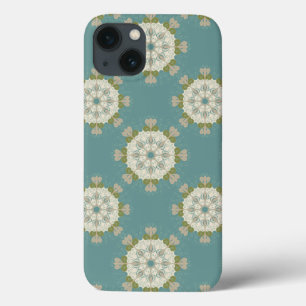 Damask pattern with abstract elements iPhone 13 case