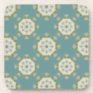 Damask pattern with abstract elements coaster