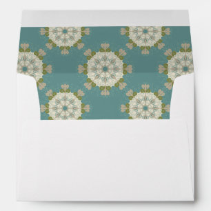 Damask pattern with abstract elements envelopes
